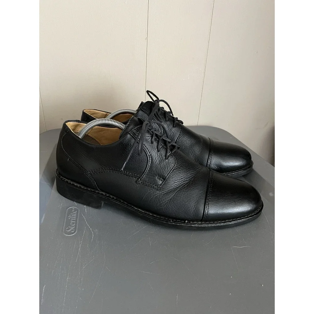 Studio Belvedere Black Leather Dress Shoes‎ Men's Size 10.5 D Duke Oxford